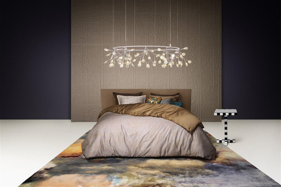 Foto van een MOOOI Dodo Pavone Dekbedovertrek - Eenpersoons - 140x200/220 - Grijs ean nummer: 8719931591236