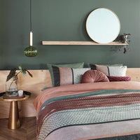 Foto van een Beddinghouse Myleen Dekbedovertrek - Lits-Jumeaux - 240x200/220 - Groen ean nummer: 8719931648299