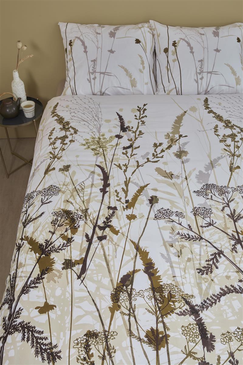 Foto van een Beddinghouse Grasses Dekbedovertrek - Eenpersoons - 140x200/220 - Naturel ean nummer: 8719931684853