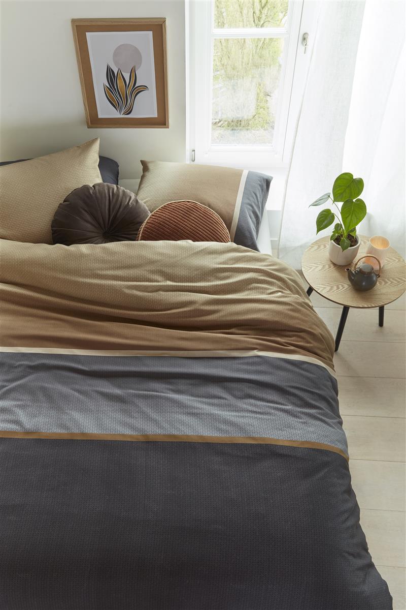 Beddinghouse Kian Grey dekbedovertrek grijs NL Lits-jumeaux (240 x 200/220 cm)