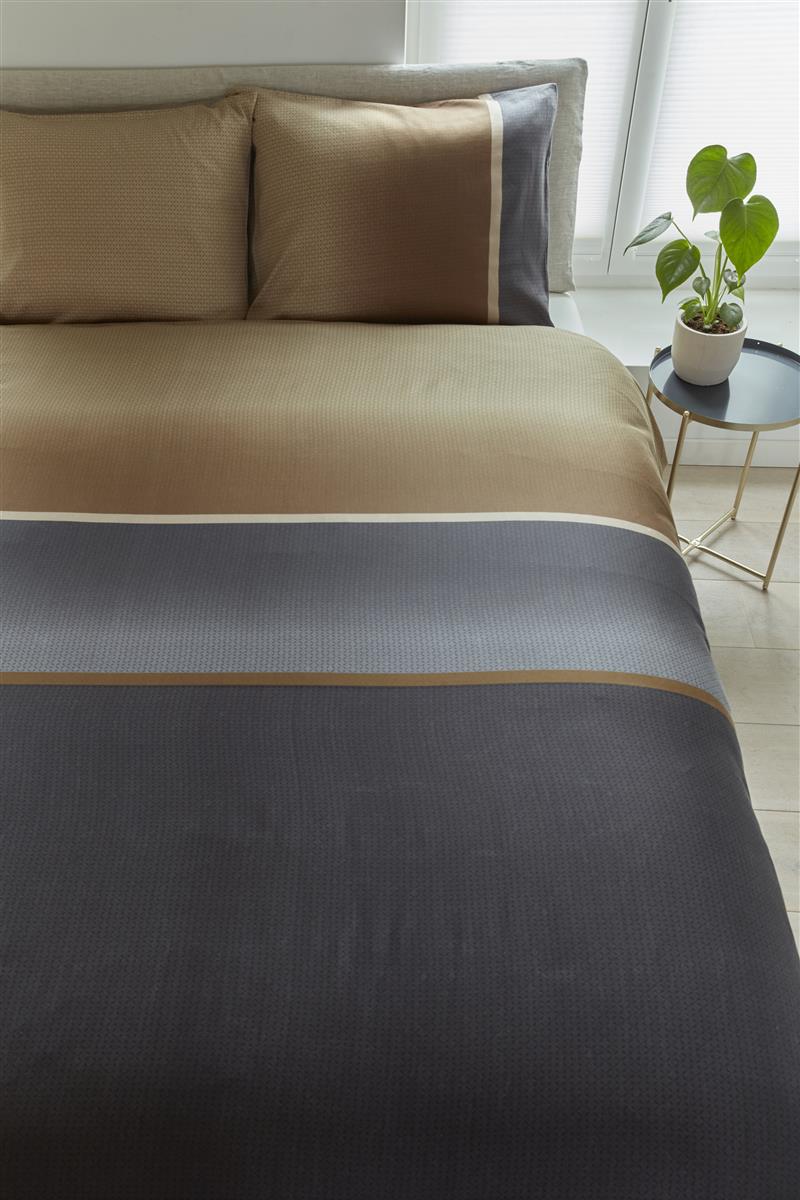 Beddinghouse Kian Grey dekbedovertrek grijs NL Lits-jumeaux (240 x 200/220 cm)