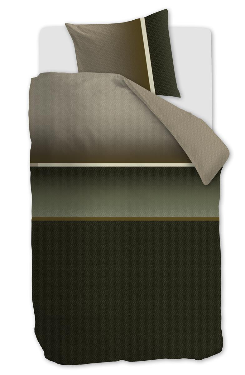 Beddinghouse Kian Olive Green dekbedovertrek groen NL 1 persoons (140 x 200/220cm)