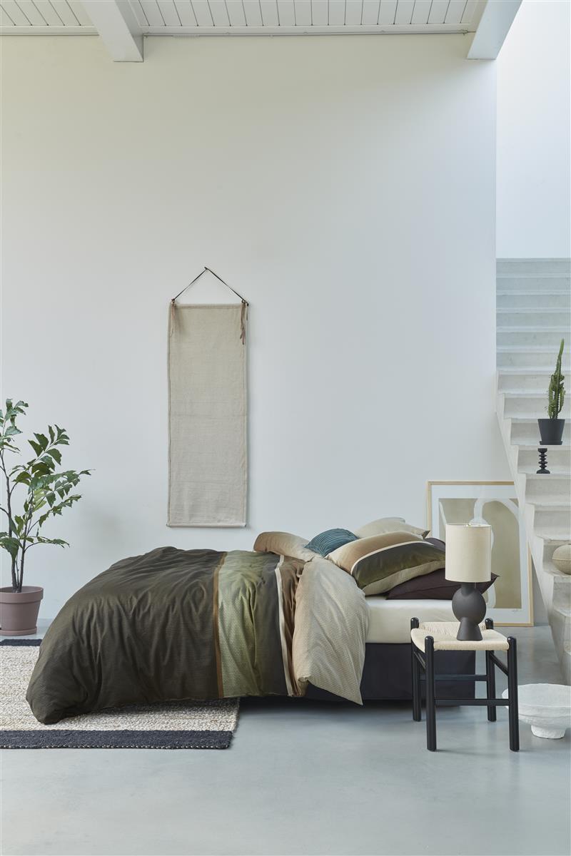 Beddinghouse Kian Olive dekbedovertrek groen NL Lits-jumeaux (240 x 200/220 cm)