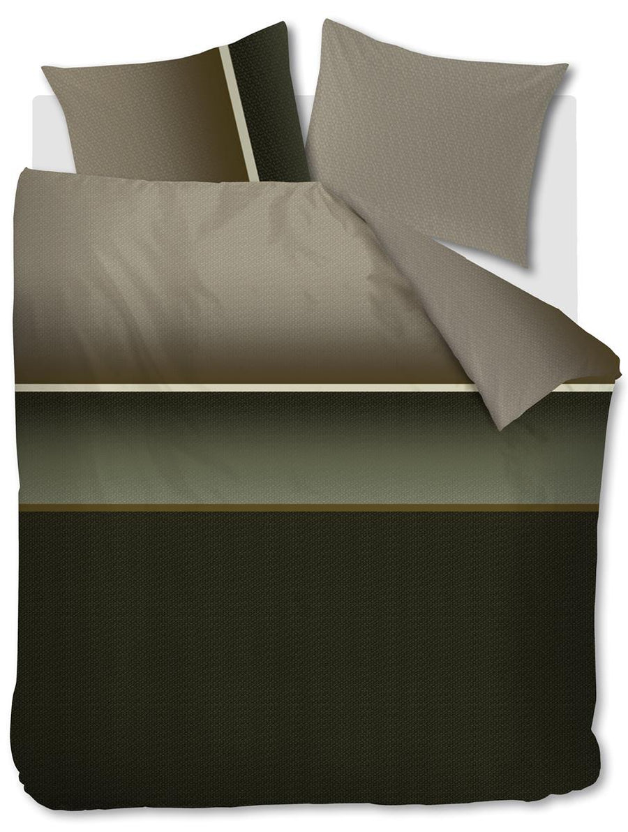 Beddinghouse Kian Olive Green dekbedovertrek groen NL Lits-jumeaux (240 x 200/220 cm)