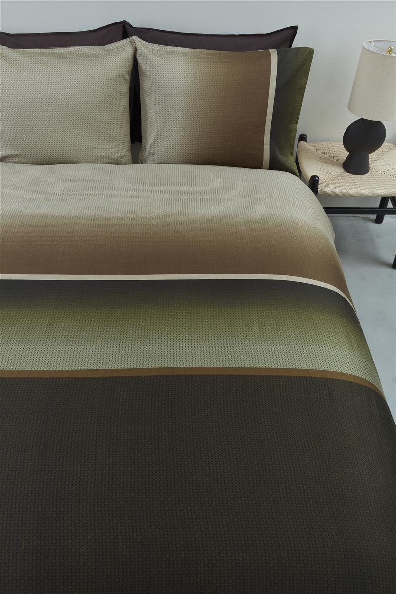 Beddinghouse Kian Olive dekbedovertrek groen NL Lits-jumeaux (240 x 200/220 cm)