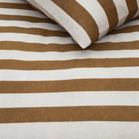 Foto van een vtwonen Bold Stripe Dekbedovertrek - Eenpersoons - 140x200/220 - Licht bruin ean nummer: 8719931694012