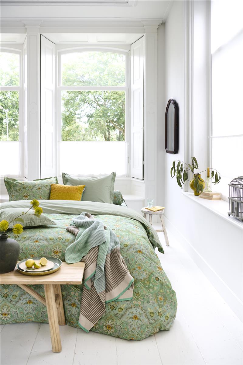 Pip Studio Saluti Picolli Green dekbedovertrek groen NL 1 persoons (140 x 200/220cm)