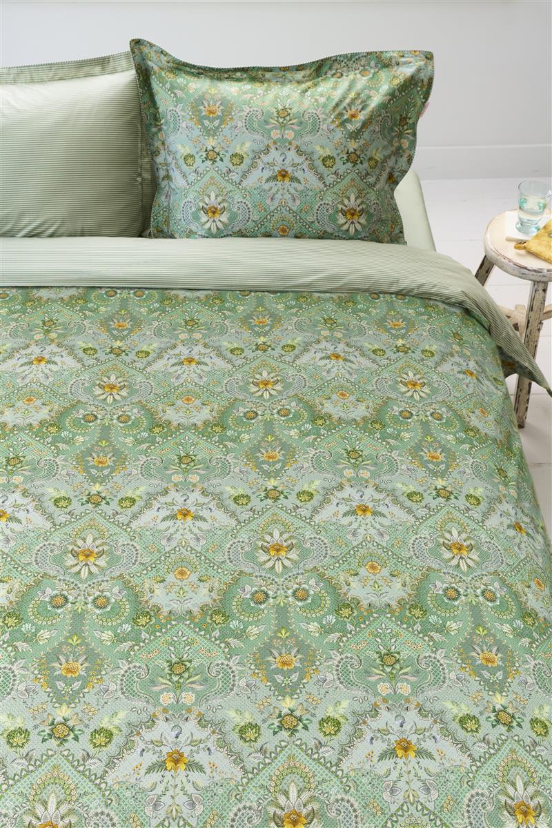 Pip Studio Saluti Picolli Green dekbedovertrek groen NL 1 persoons (140 x 200/220cm)
