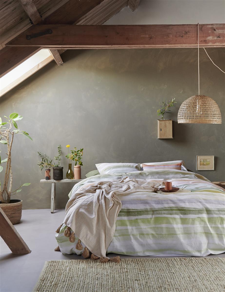 Foto van een Ariadne At Home by Beddinghouse Colour Palette Dekbedovertrek - zonder kussensloop - Eenpersoons - 140x200/220 - Groen ean nummer: 8719931783037