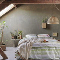 Foto van een Ariadne At Home by Beddinghouse Colour Palette Dekbedovertrek - zonder kussensloop - Eenpersoons - 140x200/220 - Groen ean nummer: 8719931783037