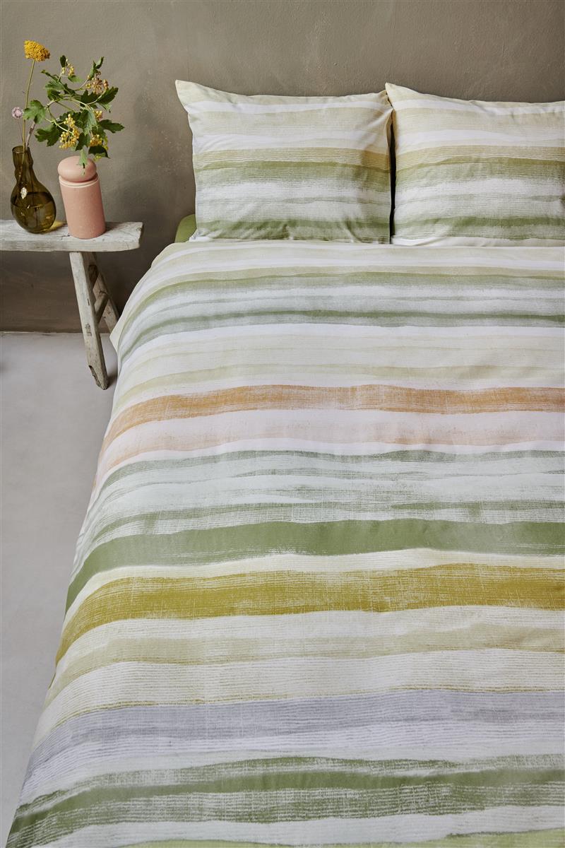Foto van een Ariadne At Home by Beddinghouse Colour Palette Dekbedovertrek - zonder kussensloop - Eenpersoons - 140x200/220 - Groen ean nummer: 8719931783037