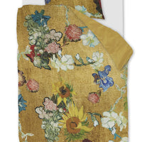 Foto van een Beddinghouse x Van Gogh Partout des Fleurs Dekbedovertrek - Eenpersoons - 140x200/220 - Goud ean nummer: 8719931785338