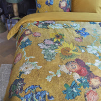 Foto van een Beddinghouse x Van Gogh Partout des Fleurs Dekbedovertrek - Eenpersoons - 140x200/220 - Goud ean nummer: 8719931785338