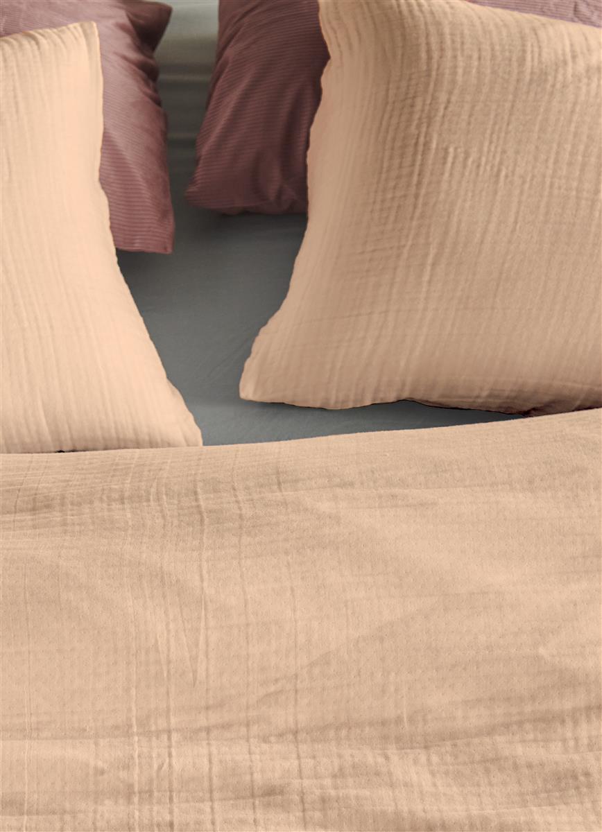 At Home Optimism Nude dekbedovertrek beige NL 1 persoons (140 x 200/220cm)