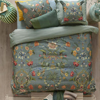 Foto van een Pip Studio Botanico Verde Dekbedovertrek - Eenpersoons - 140x200/220 - Blauw ean nummer: 8719931948207