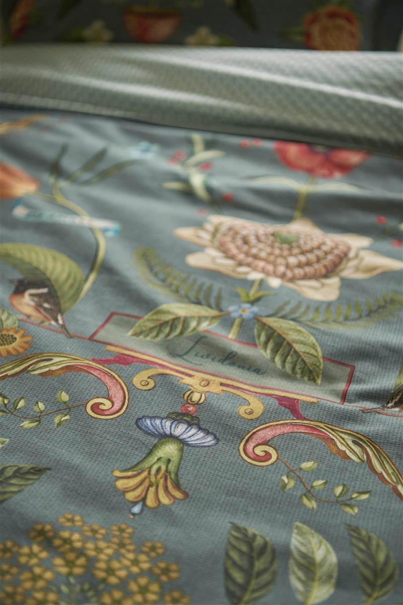 Foto van een Pip Studio Botanico Verde Dekbedovertrek - Eenpersoons - 140x200/220 - Blauw ean nummer: 8719931948207
