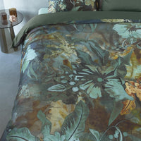 Foto van een Kardol Floral Embrace Dekbedovertrek - Eenpersoons - 140x200/220 - Blauw Groen ean nummer: 8719931957933