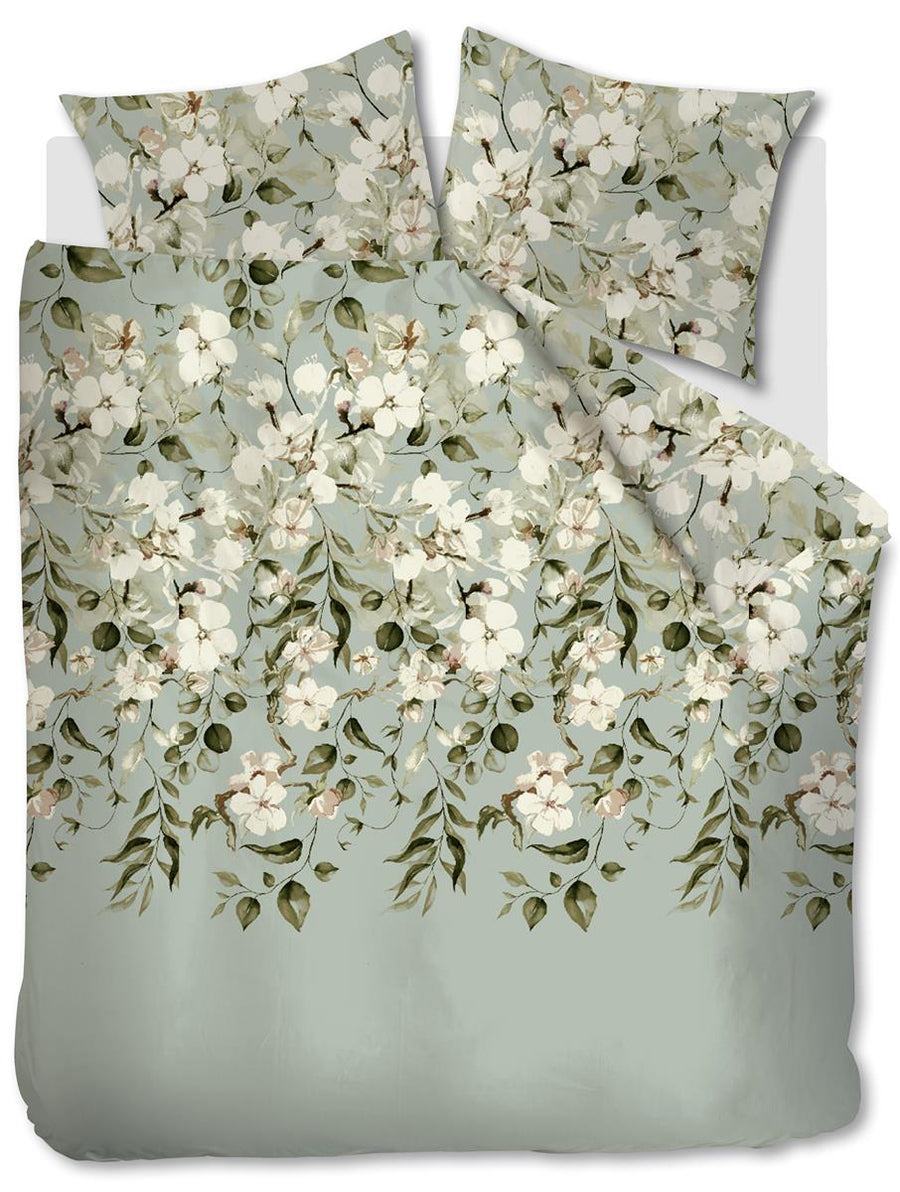 Foto van een Ariadne At Home by Beddinghouse Autumn Blossom Dekbedovertrek - Tweepersoons - 200x200/220 - Licht groen ean nummer: 8719931960261