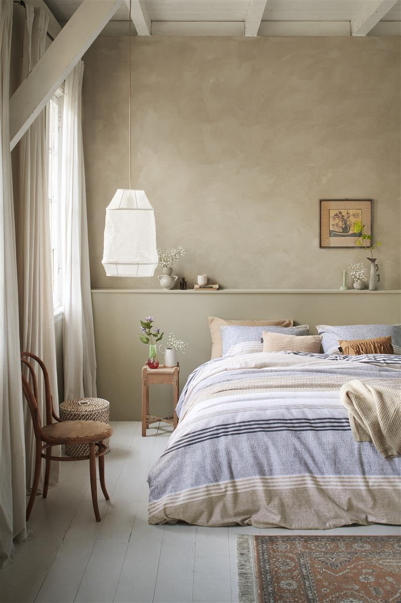 Foto van een Ariadne At Home by Beddinghouse Stitches Dekbedovertrek - Eenpersoons - 140x200/220 - Grijs ean nummer: 8719931960490