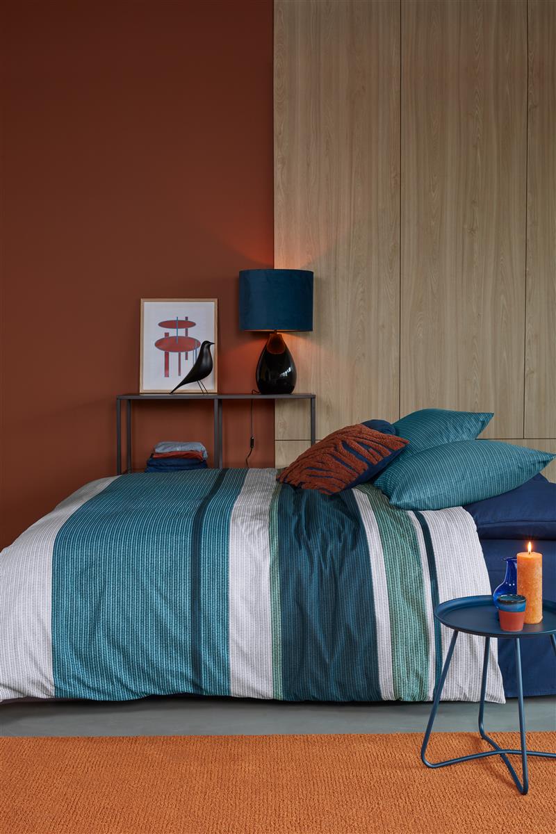 Foto van een Beddinghouse Laila Dekbedovertrek - Tweepersoons - 200x200/220 - Blauw ean nummer: 8719931970789