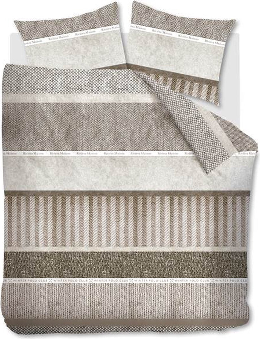 Rivièra Maison Happy winter Taupe dekbedovertrek beige