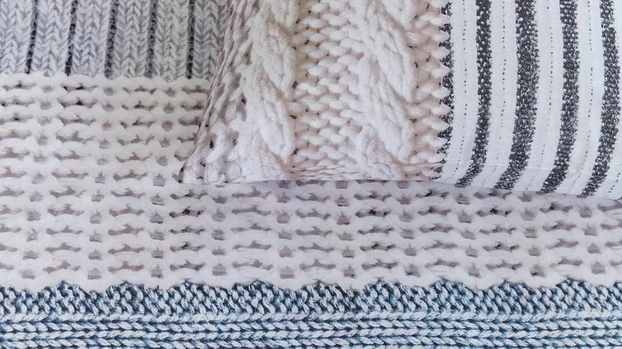 Ariadne at Home Embrace Natural dekbedovertrek blauw zonder kussensloop