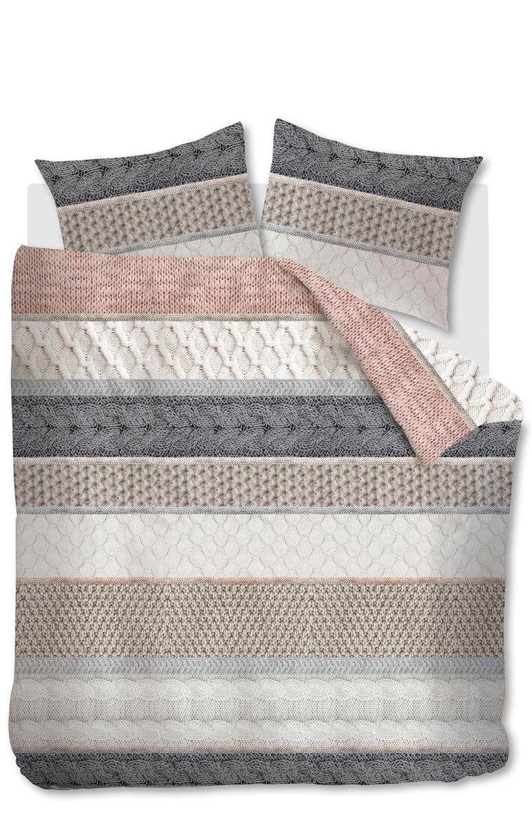 Ariadne at Home Knitcraft Natural dekbedovertrek rood - Circular Dreams