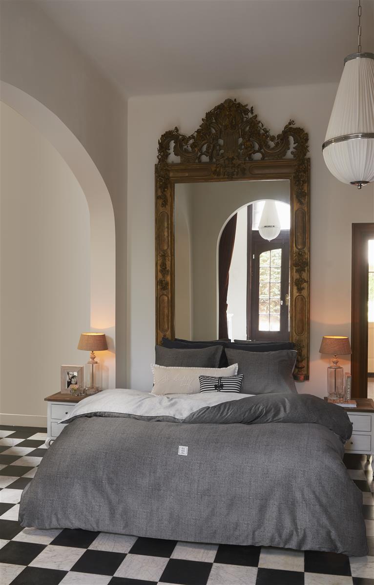 Rivièra Maison Coughton Court Grey dekbedovertrek grijs - Circular Dreams
