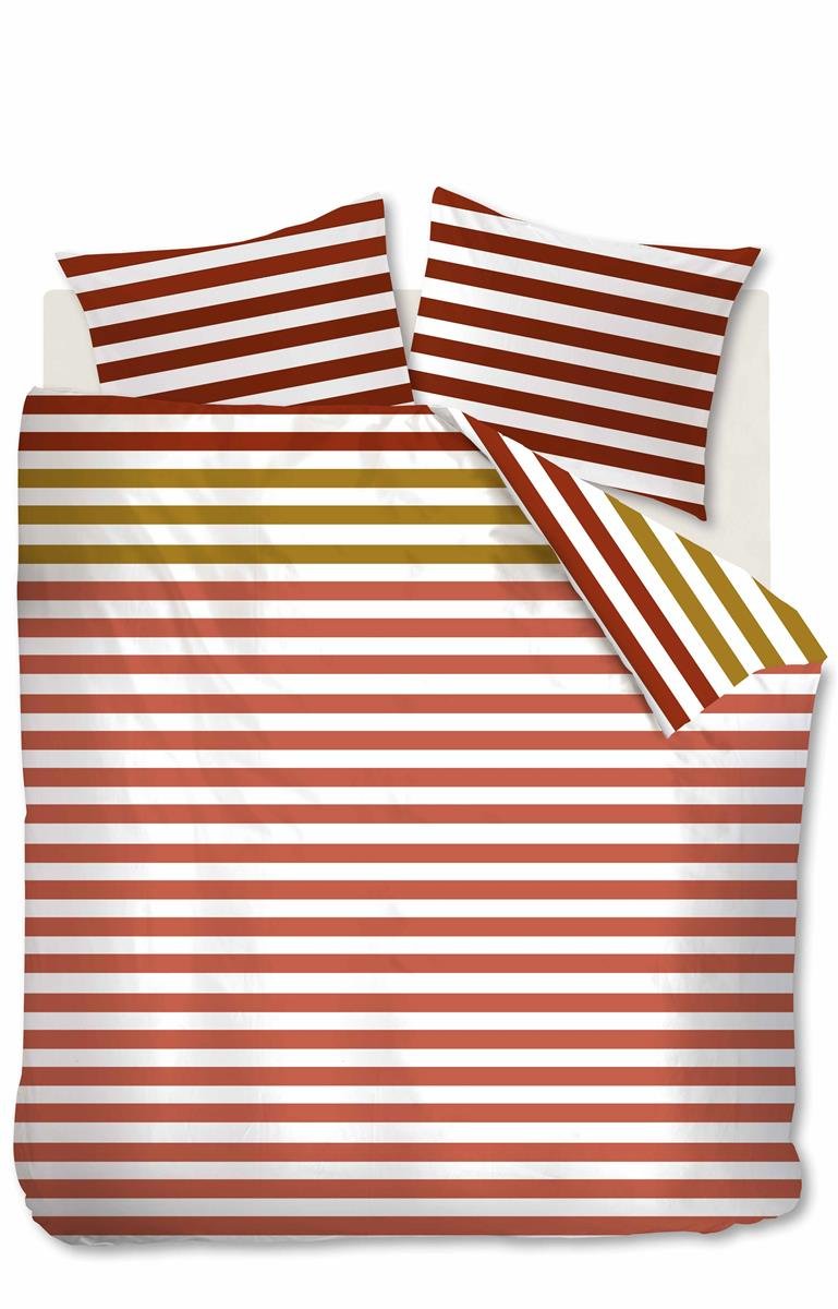 Auping Pacific Red dekbedovertrek wit - Circular Dreams