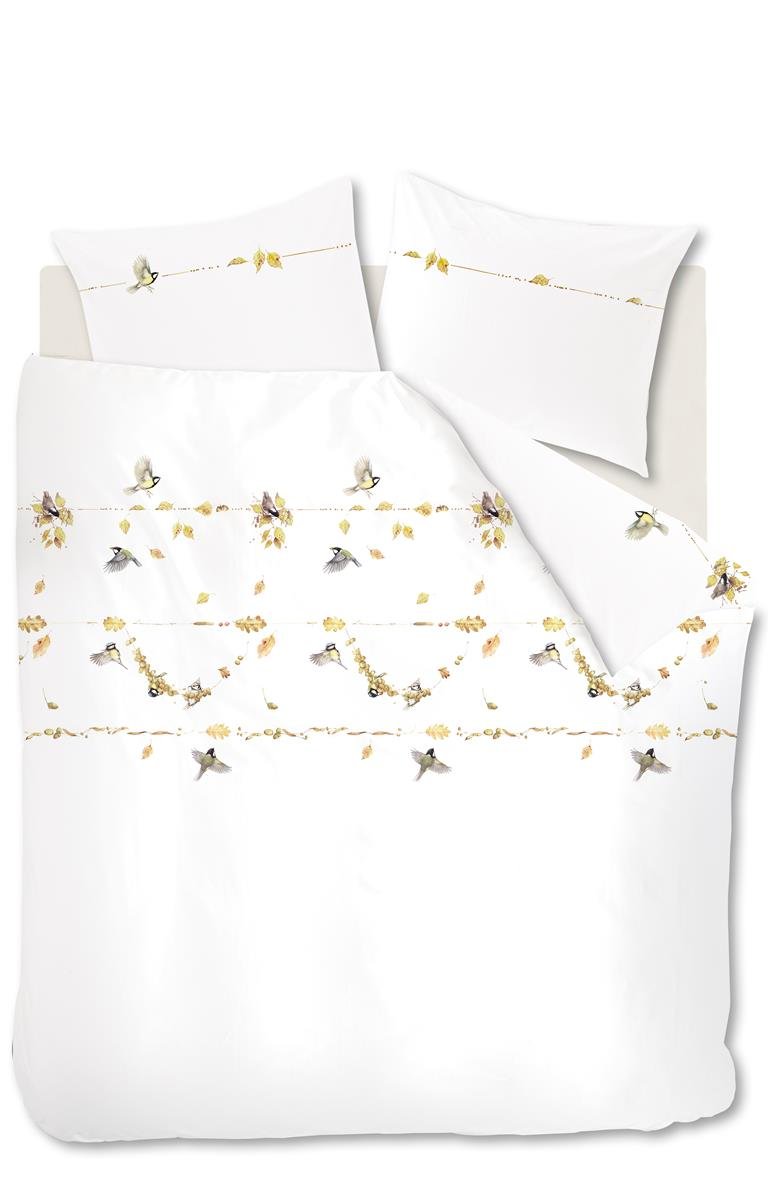 Marjolein Bastin Autumn Birds Natural dekbedovertrek wit zonder kussensloop - Circular Dreams