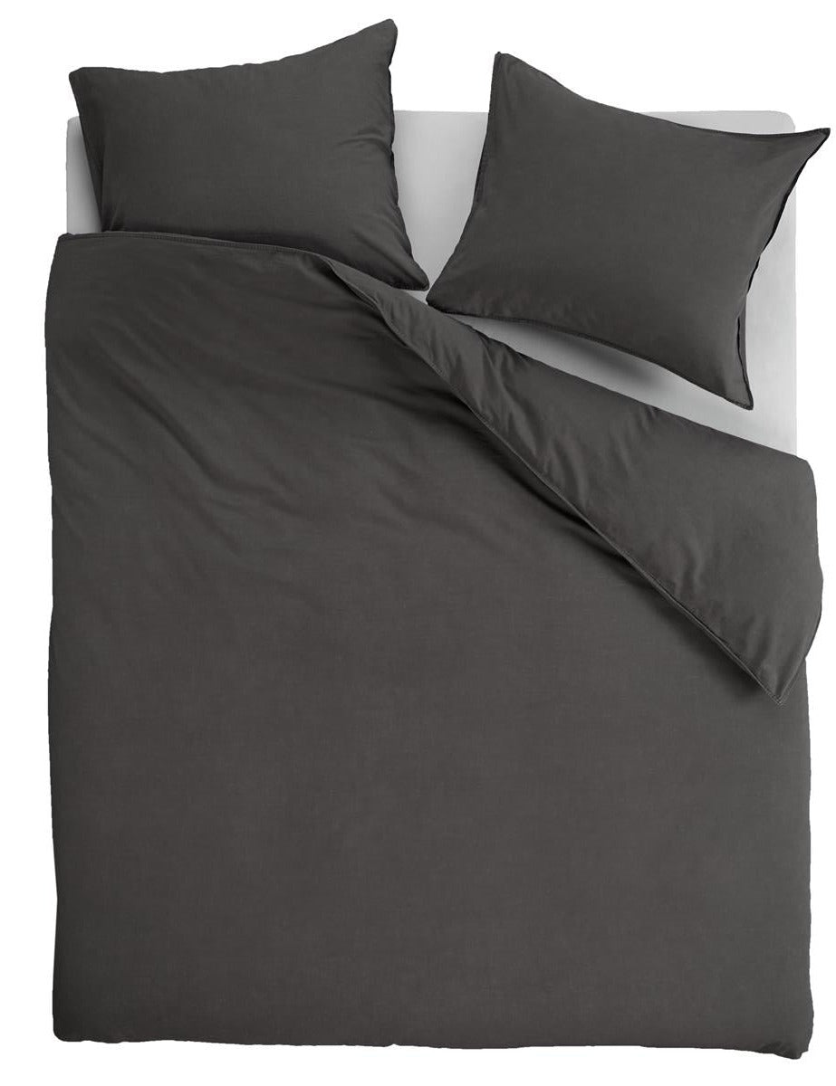 vtwonen Natural Stone Anthracite dekbedovertrek grijs zonder kussensloop - Circular Dreams