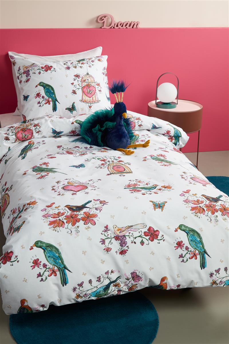 Beddinghouse BH kids sweet birds roze dekbedovertrek multicolor zonder kussensloop - Circular Dreams