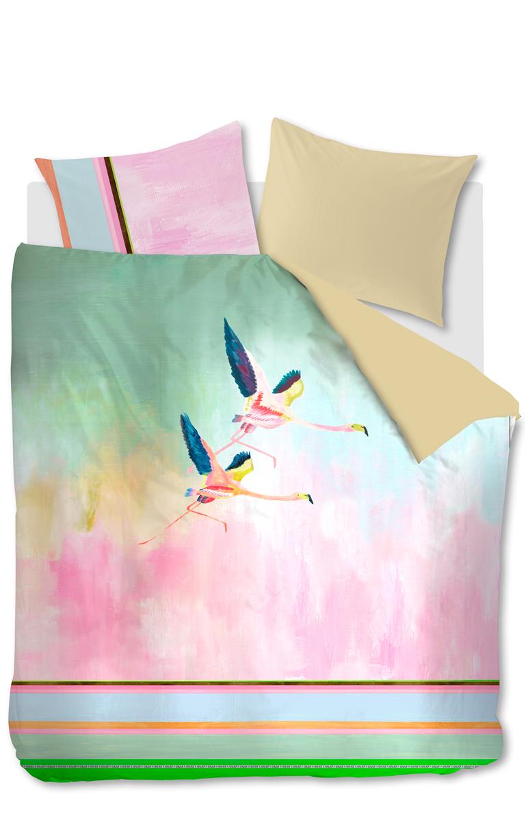 Oilily Colorful Birds Multi dekbedovertrek roze - Circular Dreams