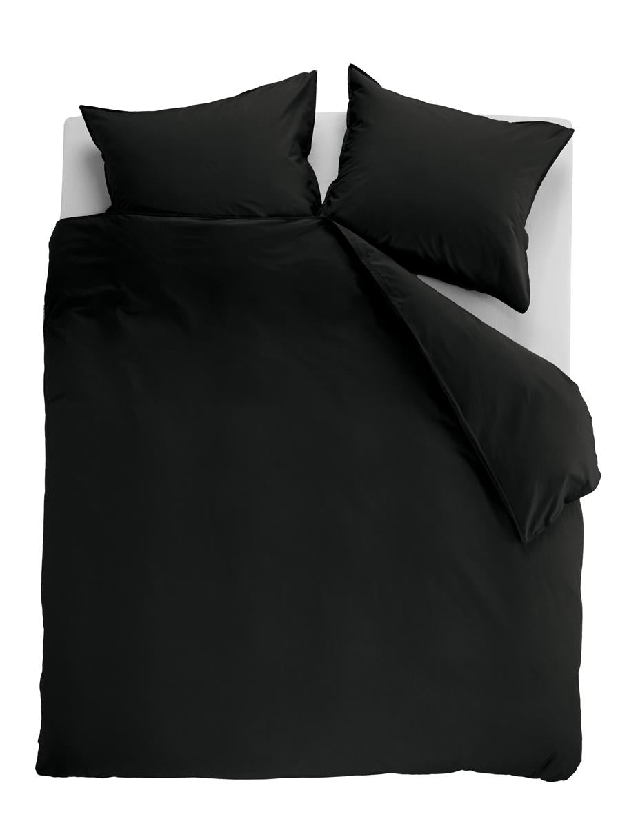 Ambiante Cotton Uni Black dekbedovertrek zwart - Circular Dreams