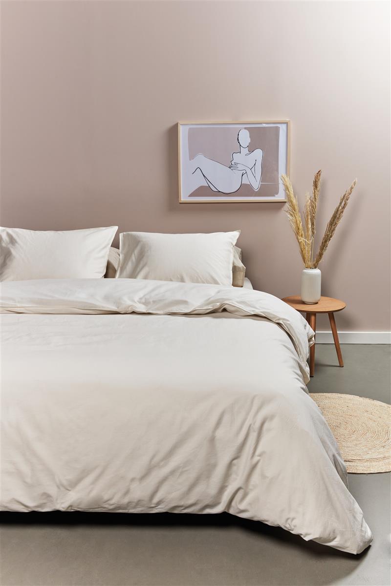 Ambiante Cotton Uni Off-White dekbedovertrek wit zonder kussensloop - Circular Dreams