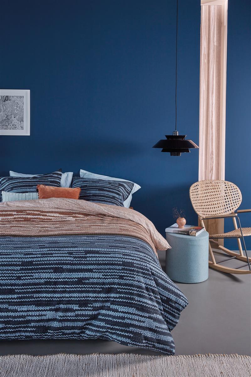 Beddinghouse Fardau Blue dekbedovertrek blauw zonder kussensloop - Circular Dreams