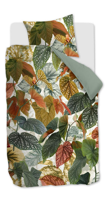 Beddinghouse Begonia Green dekbedovertrek groen - Circular Dreams