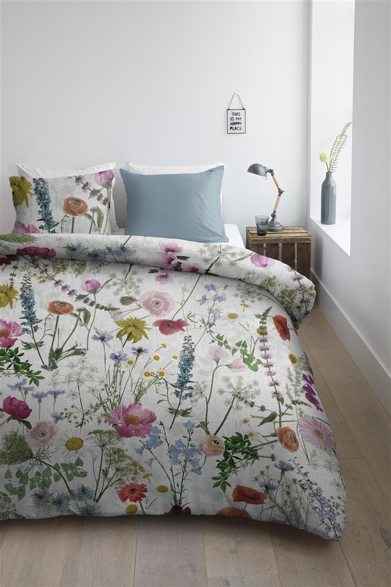 Ambiante Fay Multi dekbedovertrek blauw - Circular Dreams
