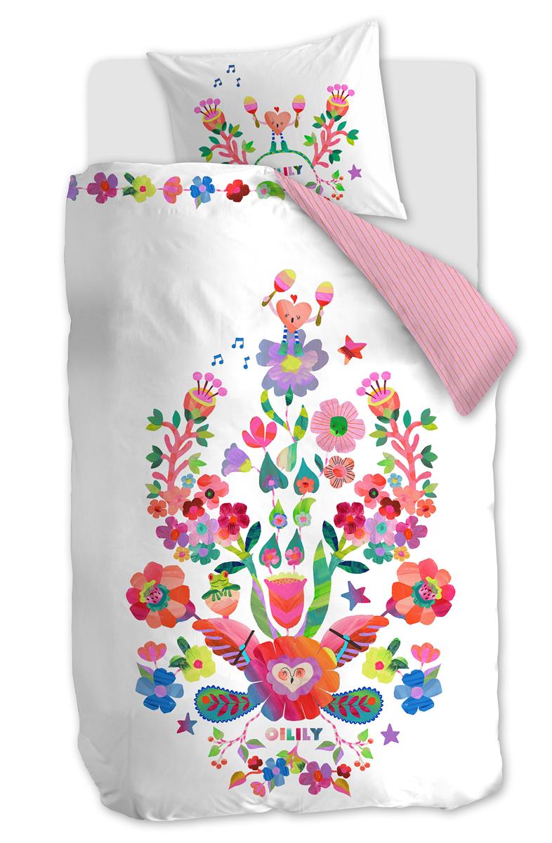 Oilily Dejavu Multi dekbedovertrek wit - Circular Dreams