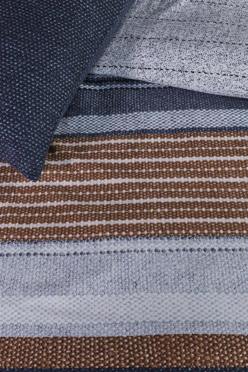 Flanel Dekbedovertrek Arvin Blue - 30% gerecycled katoen - 100% flanel - Circular Dreams