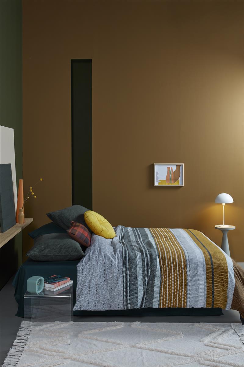 Dekbedovertrek Arvin Green - 30% gerecycled katoen, 100% flanel - Circular Dreams