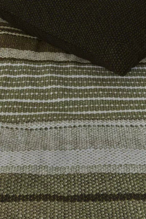 Flanel dekbedovertrek Arvin Olive Green - 30% gerecycled katoen, 100% flanel - Circular Dreams