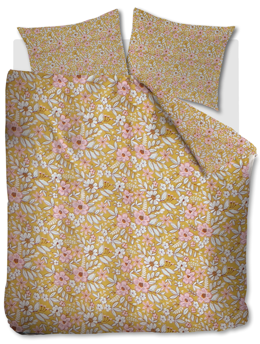 NL Lits-jumeaux (240 x 200/220cm), Katoen, , bruin, , Vintage dekbedovertrek