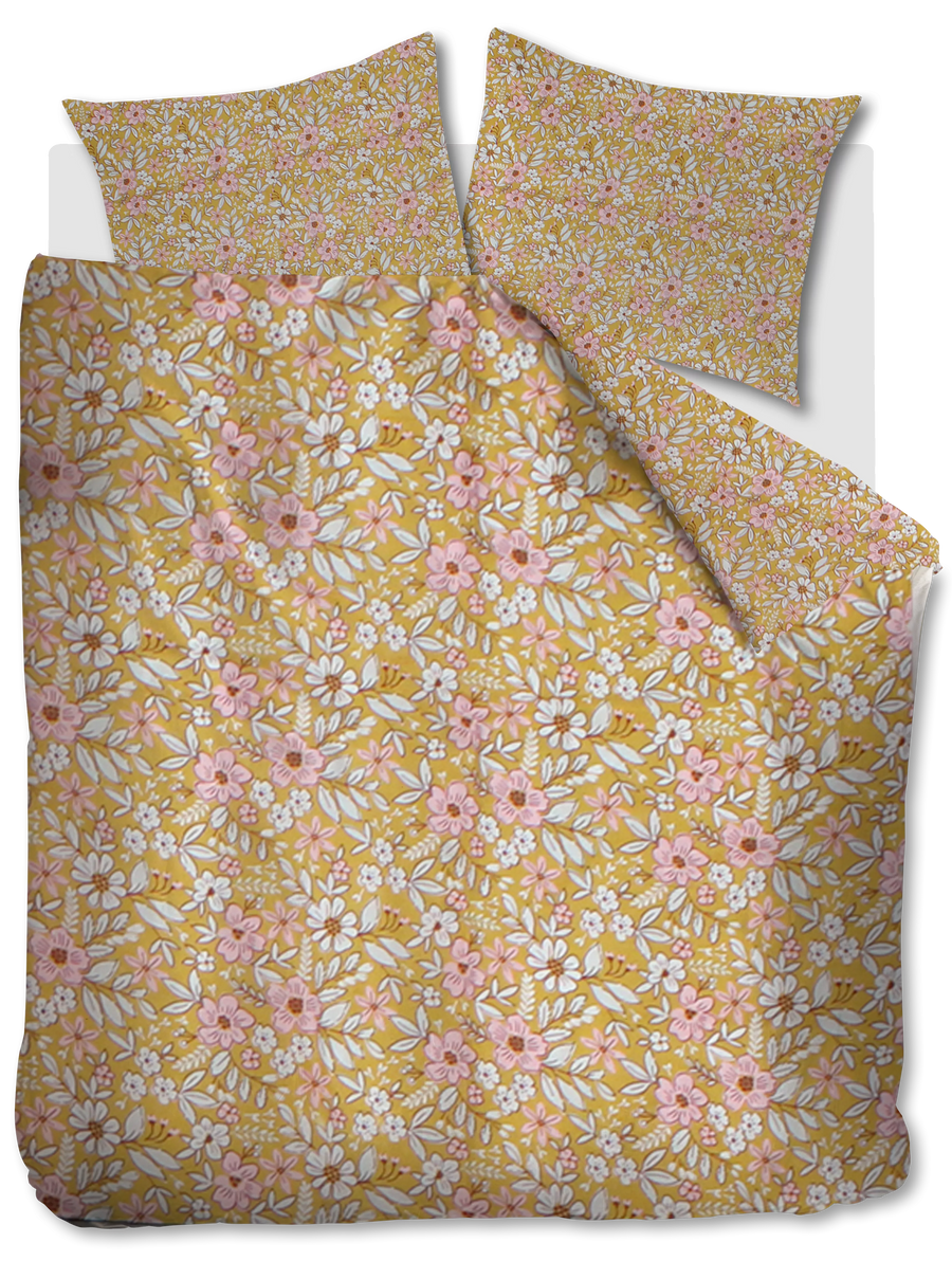 NL Lits-jumeaux (240 x 200/220cm), Katoen, , bruin, , Vintage dekbedovertrek