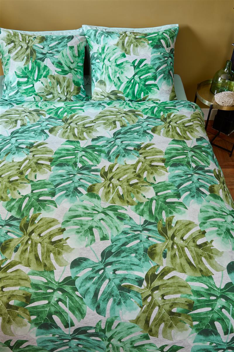 Beddinghouse Hawaii dekbedovertrek groen - Circular Dreams