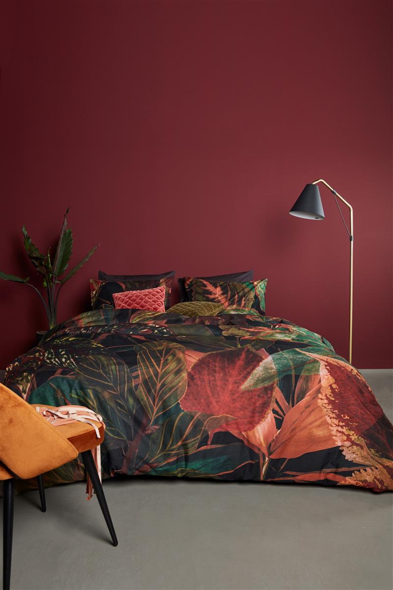Beddinghouse Velvetleaf Red dekbedovertrek groen zonder kussensloop - Circular Dreams