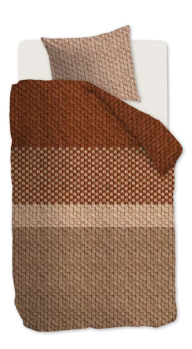 Beddinghouse Maleis Terra dekbedovertrek terra NL 1 persoons (140 x 200/220cm)