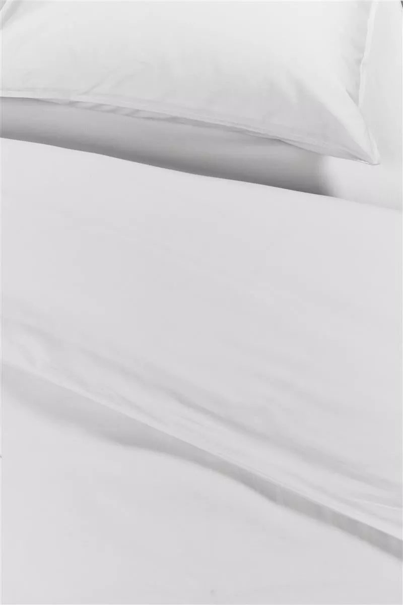Ambiante Cotton Uni White dekbedovertrek wit NL Lits-jumeaux (260 x 200/220 cm)