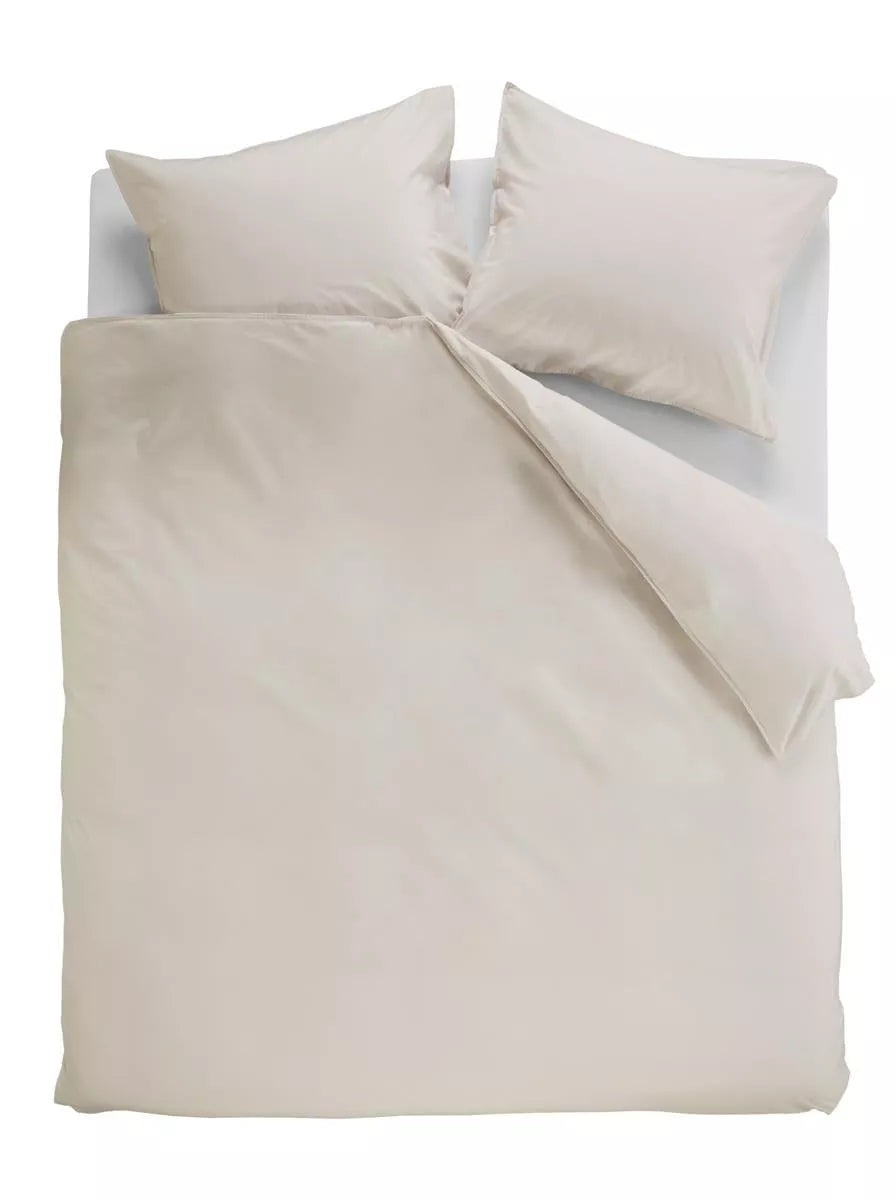 Ambiante Cotton Uni Sand dekbedovertrek beige NL 2 persoons (200 x 200/220 cm)