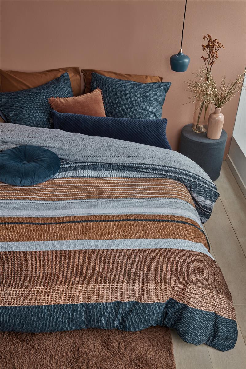 Beddinghouse Lex Blue dekbedovertrek blauw - Circular Dreams